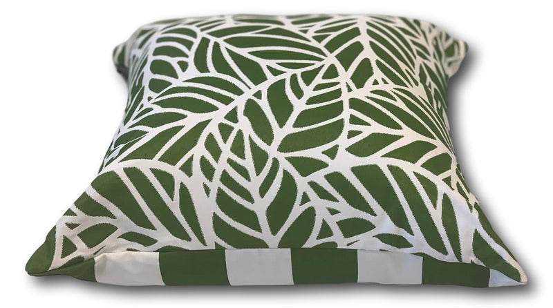 Tulum Poolside in Evergreen Palm - Made to order - Tropique Cushions