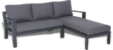 Shelta Honolulu White with Sunbrella Linen Pure + Original set of navy covers - Tropique Cushions