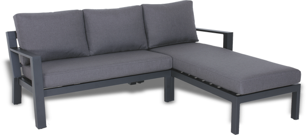 Shelta Honolulu White with Sunbrella Linen Pure + Original set of navy covers - Tropique Cushions