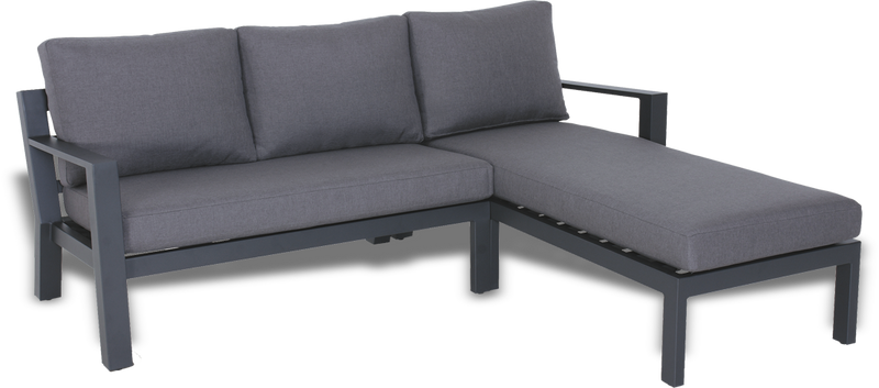 Shelta Honolulu White with Sunbrella Linen Pure + Original set of navy covers - Tropique Cushions