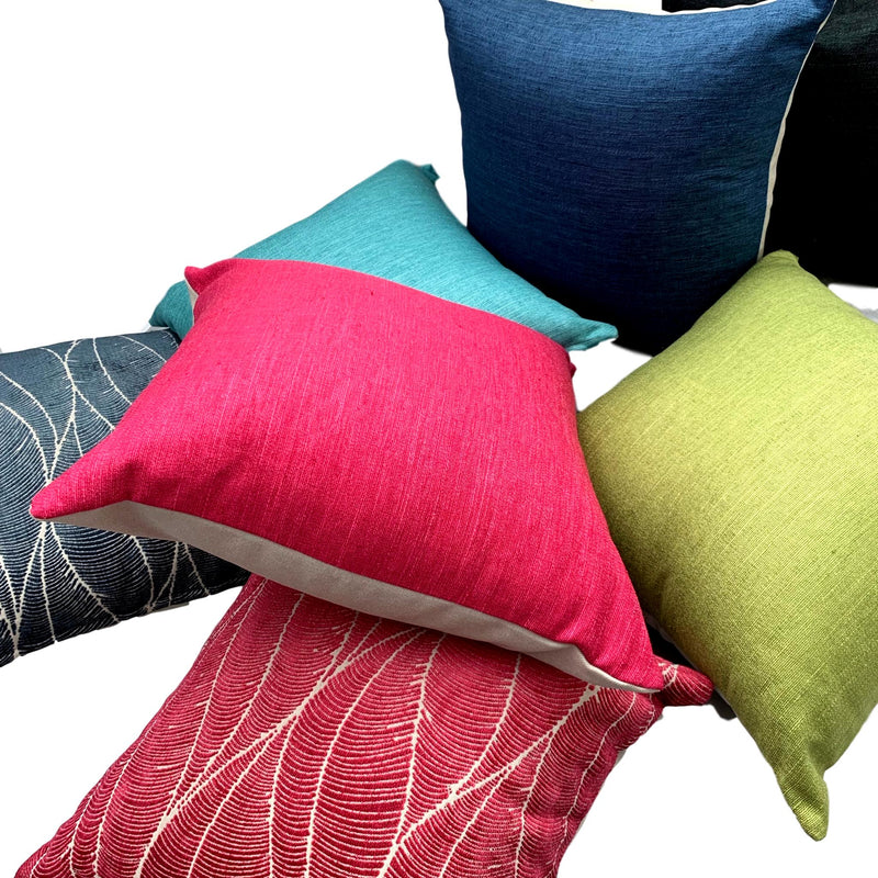 Palm Leaf in Peony - Tropique Cushions