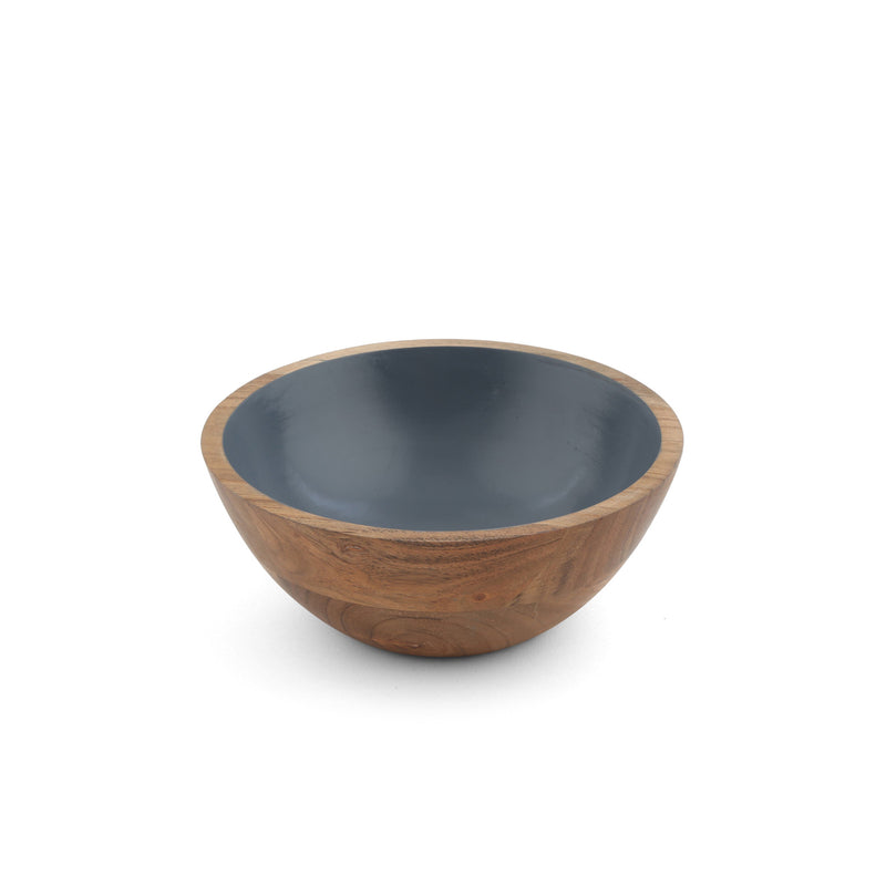 Round Grey Wood Bowl - Tropique Cushions
