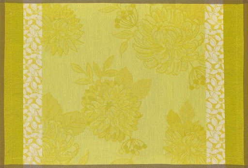 Le Jacquard Français Placemat Parfums De Bagatelle Freesia Lime Green